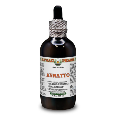 Annatto Achiote Alcohol-FREE Liquid Extract, Organic Annatto (Bixa Orellana) Dried Leaf Glycerite