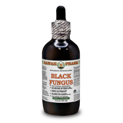 Black Fungus (Auricularia Auricula-Judae) Glycerite, Dried Fungus Alcohol-Free Liquid Extract, Hei Mu Er, Glycerite Herbal Supplement