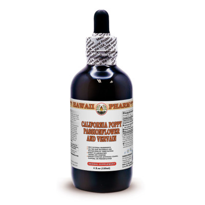 California Poppy Dried Aerial Parts, Passionflower and Blue Vervain Dried Root Liquid Extract Tincture
