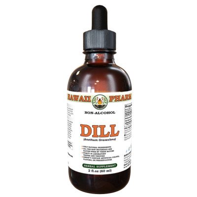 Dill (Anethum Graveolens) Tincture, Certified Organic Dried Weed ALCOHOL-FREE Liquid Extract
