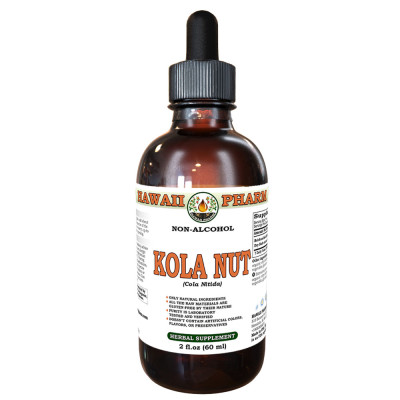 Kola (Cola Nitida) Tincture, Wildcrafted Dried Whole Nut ALCOHOL-FREE Liquid Extract