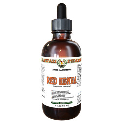 Red Henna (Lawsonia Inermis) Tincture, Dried Leaf Powder ALCOHOL-FREE Liquid Extract