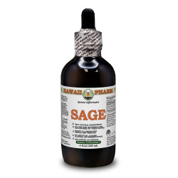 Sage Alcohol-FREE Liquid Extract, Organic Sage (S. officinalis) Dried Leaf Glycerite