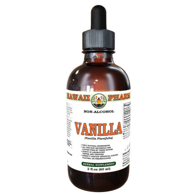 Vanilla (Vanilla Planifolia) Tincture, Certified Organic Dried Bean ALCOHOL-FREE Liquid Extract