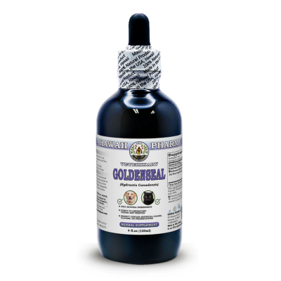 Goldenseal (Hydrastis Canadensis) Certified Organic Dried root Veterinary Natural Alcohol-FREE Liquid Extract, Pet Herbal Supplement